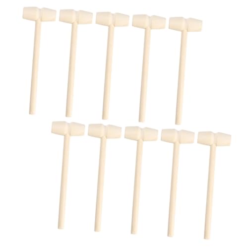 KONTONTY 20 Stück hölzerner Hammer winzig für klein Hämmer Mini-Hammerschlägel aus Holz Hammerholz Hammerschlag Minihammer Minischlägel Mini-Holzschlägel Holzhammer Bambus von KONTONTY