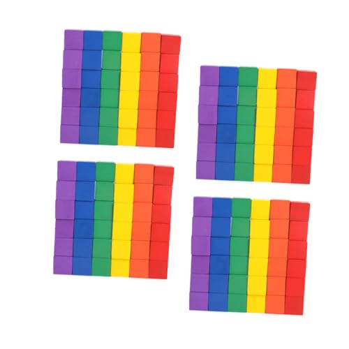 KONTONTY Bausteine ​​Set 200 Pcs Bunte Quadratische Blöcke Blöcke Spielzeug Für Handwerk Projekte von KONTONTY