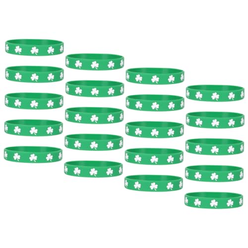 KONTONTY Irisches Party-silikon-armband-set 20-teilig St. Patricks Day-armbänder Modisch Und Bequem Für Frauen Und Männer von KONTONTY