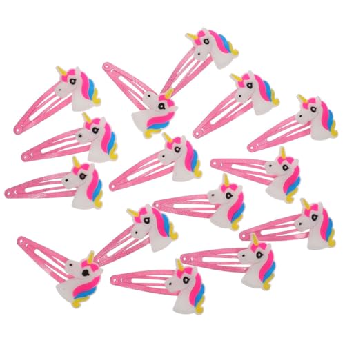 KONTONTY 20St Liebe Cartoon-Einhorn-Haarspange für Kinderhaare Haargummis für kleine Mädchen haarspangen Haarspange haarnadeln Haarschmuck Haarspangen im Einhorn-Stil von KONTONTY