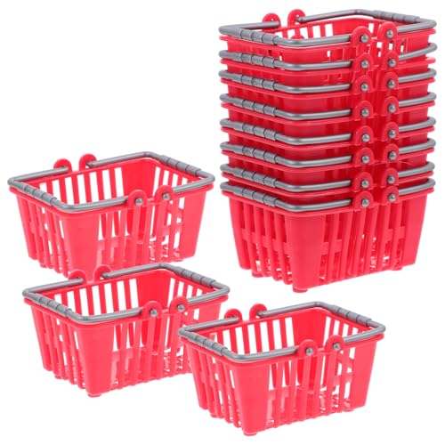 KONTONTY Mini-einkaufskorb Spielzeug Mini-supermarktkorb Für Kinder 20-teiliges Einkaufskorb-Set Einkaufskorb-Spielzeug Für Mädchen Alter 4–5 Jahre von KONTONTY