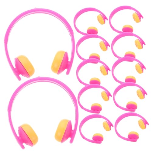 KONTONTY Gelbes Headset- 20 Stück Miniatur-kopfhörer Für Puppenhaus Realistisches Zubehör Für Dekorationen von KONTONTY