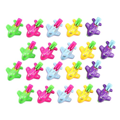 KONTONTY 20Stücke Mini Pfeifflugzeug für Schiebetier mit Whistle Funktion für Partys und Feste Sicheres und Langlebiges Material Kleinkinder von KONTONTY