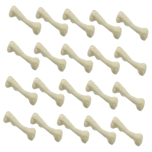 KONTONTY 20Stücke Mini Skelett Knochen Dekoration für Halloween Gruselige Kunststoff Figuren für DIY Projekte und Festlichkeiten Vielseitige Dekorelemente für Partys und Feiertage von KONTONTY