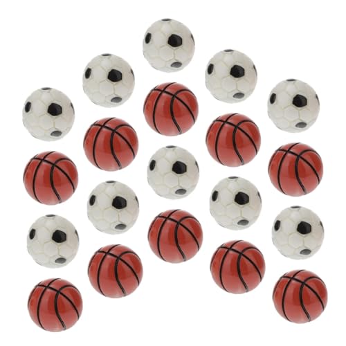 KONTONTY 20St Fußball-Basketball-Modell Spielzeug für Kinder kinderspielzeug Puppen-Basketballspielzeug Puppenhaus-Basketbälle Trinken Modelle Miniatur-Basketball Puppenhaus Mini-Fußball von KONTONTY