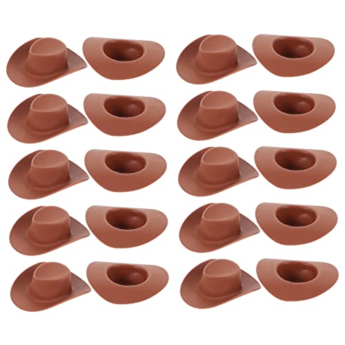 KONTONTY 20 Stücke Miniatur Kunststoff Puppe Hut Hut Set Für Handwerk Kleid up Puppe Zubehör von KONTONTY