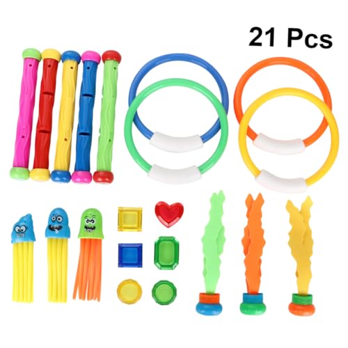 KONTONTY 21 Stück Teiliges Tauchringe Stabspielzeug aus Sicherem Kunststoff Buntes Unterwasser Oktopus und Meeresmotiven für Anfänger Schwimmen und Poolspaß Zufällige Farbe Zufällige Farbe KONTONTY 21 Stück Teiliges Tauchringe Stabspielzeug aus Sicherem Kunststoff Buntes Unterwasser Oktopus und Meeresmotiven für Anfänger Schwimmen und Poolspaß Zufällige Farbe Zufällige Farbe von KONTONTY