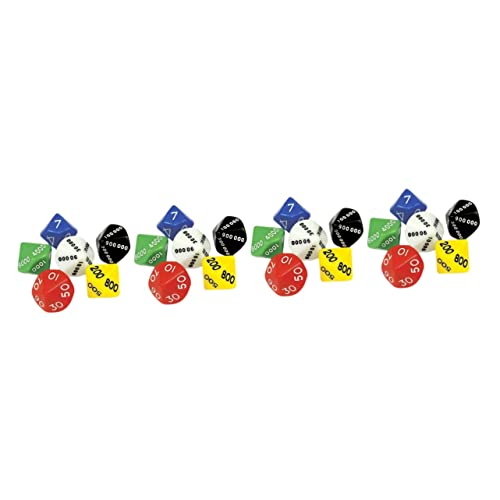 KONTONTY 24 STK Wertwürfel Platzieren Spiel Würfel-Party-Requisite Stellenwertscheiben Coole Würfel Themenpartydekorationen Platzwertwürfel Lustige Würfel Farbige Würfel Partywürfel Plastik von KONTONTY