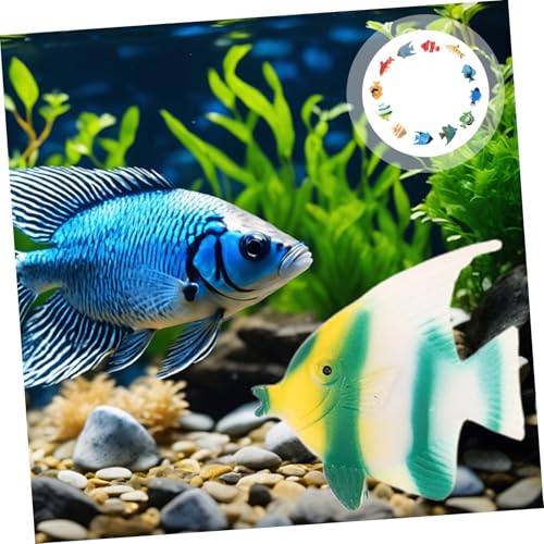KONTONTY 24 STK. Teiliges Miniatur Meerestiere Realistische Tropische Fischspielzeuge aus PVC Farbecht und Langlebig Aquariumdeko und Lernspielzeug für Partygeschenke von KONTONTY