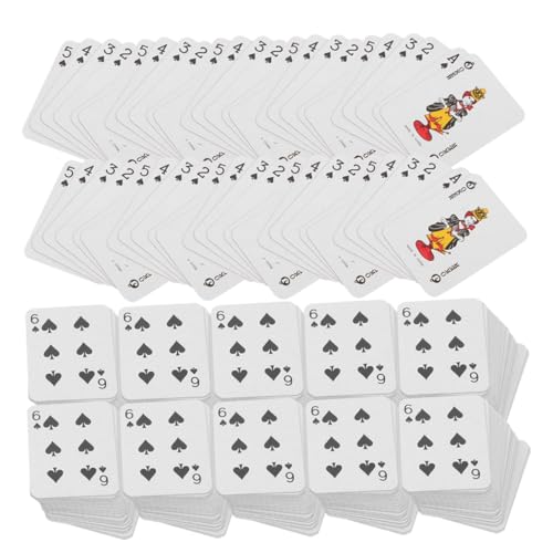 KONTONTY 24 Sets Kartendecks Mini Spielkarten Für Unterwegs Geburtstagsparty Stapel Mini Reisekartenspiele Kleines Poker Wish Who Multipack Großpackung Reisekarten Miniatur von KONTONTY