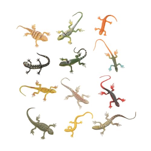 KONTONTY 24-teilige Simulation Eidechsen Spielzeug Dekorative Kunststoff Gecko Modelle Für Party Requisiten von KONTONTY