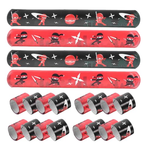 KONTONTY 24 Stück Ninja Slap Armbänder Spielzeugarmbänder Dekorative Mitgebsel für Geburtstagsfeiern Interaktive Armbänder für Jungen und Mädchen Spaßige Party Accessoires KONTONTY 24 Stück Ninja Slap Armbänder Spielzeugarmbänder Dekorative Mitgebsel für Geburtstagsfeiern Interaktive Armbänder für Jungen und Mädchen Spaßige Party Accessoires von KONTONTY