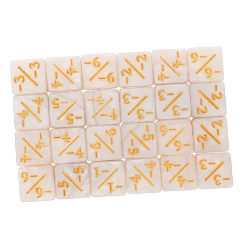 KONTONTY 24 Stück Plus Würfelzähler Würfel Kleine Würfel Stellenwertwürfel The Gathering Würfelzähler Token Würfelzähler Tokenzähler Farbige Würfel Token Für Spiele Party Acryl Weiß von KONTONTY