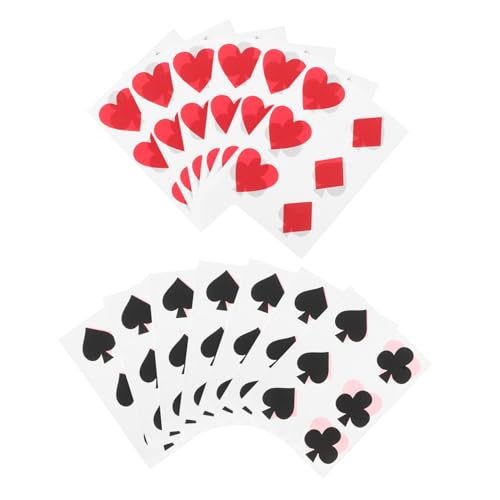 KONTONTY 24 Stück Tasse Aufkleber Nail-Art-Aufkleber Kartenaufkleber Gamer-Cup Party bevorzugt Aufkleber Spielkartenetui Aufnäher zum Aufbügeln Flicken aufnähen PVC selbstklebend von KONTONTY