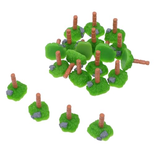 KONTONTY 24 Stück Teiliges Mini Bauernhof Zubehör Kleine Holzpfähle Zaun Detailreiche Miniatur Farm Abgrenzung für Puppenhaus DIY Vielseitig Einsetzbar für Mikro-szenen und Kreative von KONTONTY