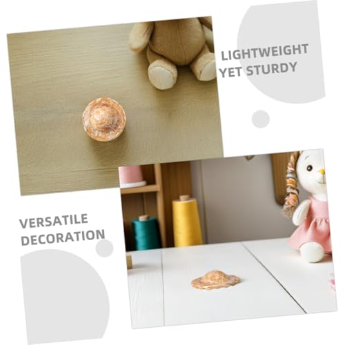 KONTONTY 24 Stück Teiliges Miniatur Handgewebte Strohhalm Hüte Winzige Strohhüte für DIY Puppenzubehör Vielseitig für Bastelprojekte und Sommerkostüme von KONTONTY
