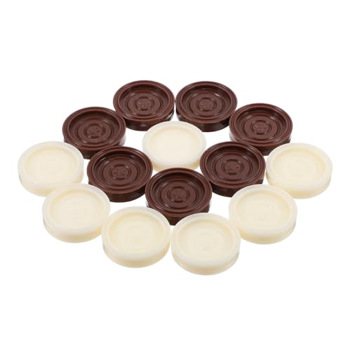 KONTONTY 24 Stück Kunststoff Dame-schachfiguren Ersatz Für Backgammon-Dame Schachbrettzubehör Vielseitig Für Brettspiele von KONTONTY
