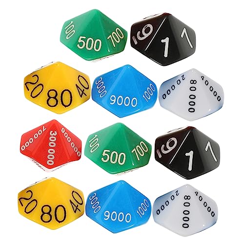 KONTONTY Würfelspiele 24 Stück Spielwürfel Mit Stellenwert Für Mathe-spaß Partyzubehör Zufällige Farbe von KONTONTY