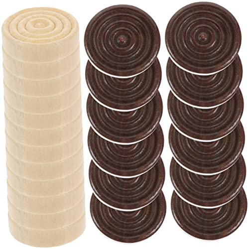 KONTONTY 24Stücke Hölzerne Spielsteine Robuste Schachzubehörteile für Austausch Klassischen Brettspielen Leicht und Handlich KONTONTY 24Stücke Hölzerne Spielsteine Robuste Schachzubehörteile für Austausch Klassischen Brettspielen Leicht und Handlich von KONTONTY
