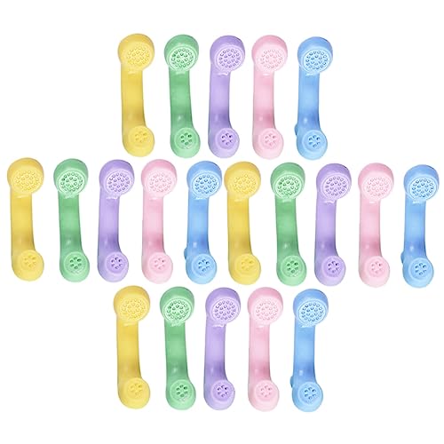 KONTONTY 25 Stück Mobilteilmodelle im Retro-Stil miniaturfiguren miniaturen Figuren spielzeughandy Telefon Retro-Telefon Farbiges Mini-Mobilteil Mini- -Handy-Dekore Plastik von KONTONTY