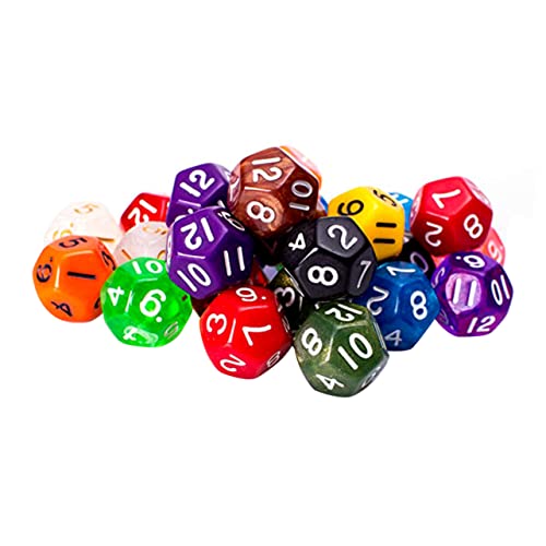 KONTONTY Zahlenwürfel 12-seitig Tragbar Robust Acrylwürfel Ideal Für Gaming-Requisiten Lernspielzeug Zufällige Farbe von KONTONTY