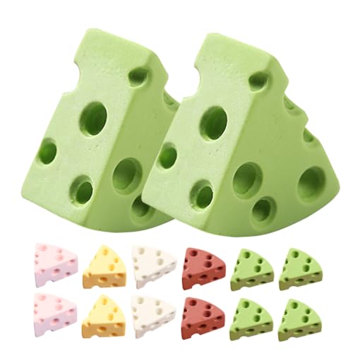 KONTONTY 25st Käseimitat Gefälschte Dessertspielzeuge Lebensechter Käse Gefälschtes Essen Kunstkäse Kleine Käsemodelle Mini-käsemodell Simulationskäse Dreieckskäsemodell Food-Modell Harz von KONTONTY