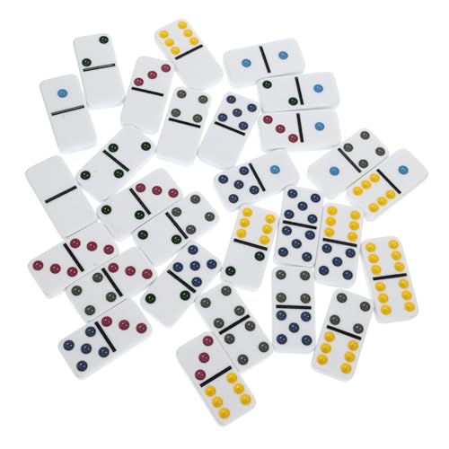 KONTONTY 28 Stück Teiliges Dominospielset Bunte Dominosteine für Familien und Gesellschaftsspiele für Drinnen und Draußen mit und Sicheren Spielsteinen KONTONTY 28 Stück Teiliges Dominospielset Bunte Dominosteine für Familien und Gesellschaftsspiele für Drinnen und Draußen mit und Sicheren Spielsteinen von KONTONTY
