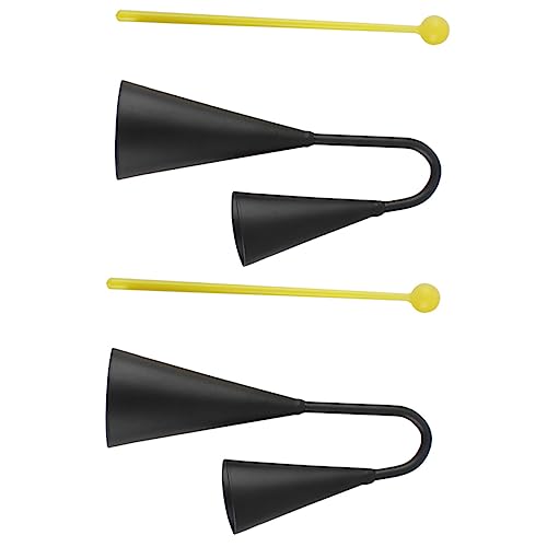 KONTONTY 2Sätze Kuhglocke Musikinstrument mit Mallet Stick Ohr Kuhbell für Erwachsene für Partys und Musikgenres Wie Rock und Country von KONTONTY