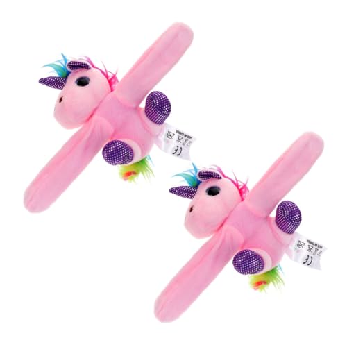 KONTONTY 2St Einhorn Armband armbänder für Kindermode armtasche The Childe bastelst Schlagringe Partygeschenke Cartoon-Muster-Ringe Party-Slap-Armbänder Animal-Slap-Armbänder Plüsch KONTONTY 2St Einhorn Armband armbänder für Kindermode armtasche The Childe bastelst Schlagringe Partygeschenke Cartoon-Muster-Ringe Party-Slap-Armbänder Animal-Slap-Armbänder Plüsch von KONTONTY