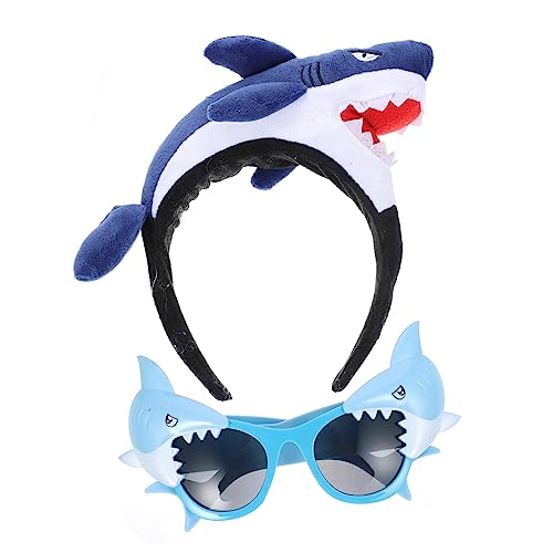 KONTONTY 2st Hai-stirnband-brille Requisiten Verkleiden Partybrille Meerestierstirnband Animal Cosplay Stirnband Tierhaarreifen Kopf Stirnband Stirnbänder Kind Stoff Sonnenbrille Karikatur von KONTONTY