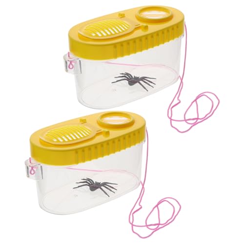 KONTONTY 2St Insektenbetrachter Schmetterlingsnetze für Erwachsene Vakuum Fänger lupenglas lupengläser für Vergrößerungsbehälter für Lebewesen Haushaltsbehälter Plastik Yellow KONTONTY 2St Insektenbetrachter Schmetterlingsnetze für Erwachsene Vakuum Fänger lupenglas lupengläser für Vergrößerungsbehälter für Lebewesen Haushaltsbehälter Plastik Yellow von KONTONTY