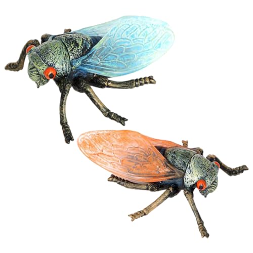 KONTONTY 2St Insektenfiguren Animal Toys Tier Wissenschaftliches fliegendes Zikaden Figur realistisches Simulationsinsektenmodell Zikaden-Ornament Plastik KONTONTY 2St Insektenfiguren Animal Toys Tier Wissenschaftliches fliegendes Zikaden Figur realistisches Simulationsinsektenmodell Zikaden-Ornament Plastik von KONTONTY