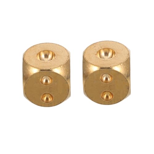 KONTONTY Metallwürfel-Set 15 x 15 x 15 mm Messingwürfel einzigartiges manuelles Polieren für Spieleabende von KONTONTY