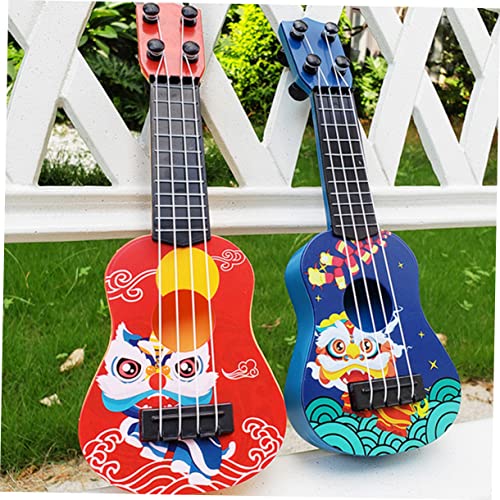 KONTONTY 2St Mini-Gitarre Mini-E-Gitarre Ukulele Spielzeug für Kinder Mädchenspielzeug Kleinkindgitarre 2 Jahre alt Gitarre für Kinder im Alter von 3-5 Jahren Karikatur Musikinstrument Abs von KONTONTY