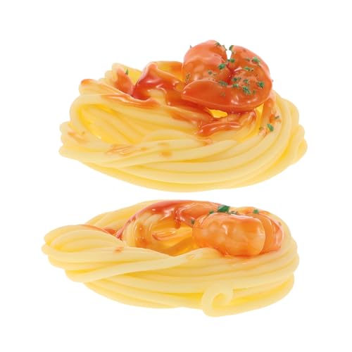 KONTONTY 2 Stück Kleine Simulierte Nudeln Spaghetti Fake Food Pasta-Modell Für Restaurant Küche Lebensmittelproben Display-Requisiten Künstliche Fleischpaste KONTONTY 2 Stück Kleine Simulierte Nudeln Spaghetti Fake Food Pasta-Modell Für Restaurant Küche Lebensmittelproben Display-Requisiten Künstliche Fleischpaste von KONTONTY