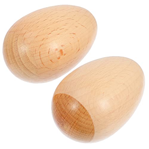 KONTONTY 2St Sand Ei Musikinstrument kinderinstrumente musikinstrumente Holzspielzeug für Sinnesentwicklung Lernspielzeug Maracas- Eierbecher für Babys Buche KONTONTY 2St Sand Ei Musikinstrument kinderinstrumente musikinstrumente Holzspielzeug für Sinnesentwicklung Lernspielzeug Maracas- Eierbecher für Babys Buche von KONTONTY