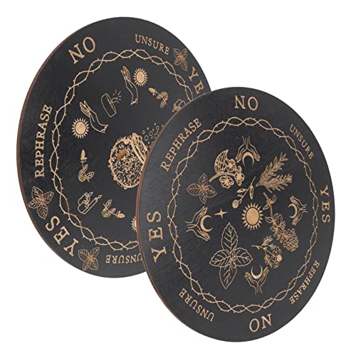 KONTONTY 2St Weissagungs-Informationstafel Kristalle und Edelsteine Mystisches Brett mit Pendel Anzeige The councelor cosultant Pendel Antworttafeln Wicca-Altar-Versorgung hölzern Black KONTONTY 2St Weissagungs-Informationstafel Kristalle und Edelsteine Mystisches Brett mit Pendel Anzeige The councelor cosultant Pendel Antworttafeln Wicca-Altar-Versorgung hölzern Black von KONTONTY