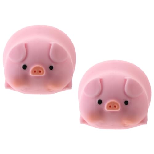 KONTONTY 2St interaktives kinderspielzeug lauch Kuscheltier Tier wohnungseinrichtung Kuscheltier dehnbares Schweinespielzeug Cartoon-Squeeze- Rosa von KONTONTY