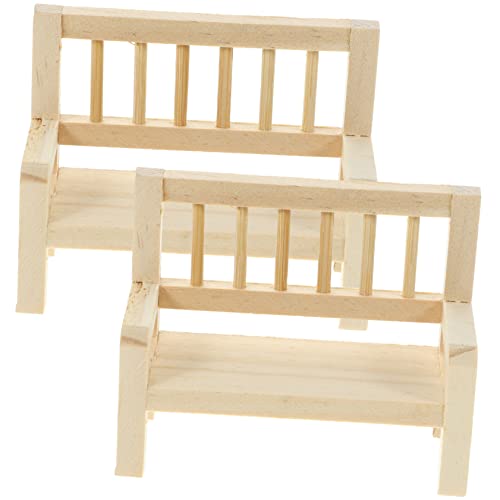 KONTONTY 2Stücke Holzbank Dekorative Möbel für Puppenhäuser für Schlafzimmer und Wohnzimmer Langlebige Mini Aufbewahrungsbank aus Holz für Szenen KONTONTY 2Stücke Holzbank Dekorative Möbel für Puppenhäuser für Schlafzimmer und Wohnzimmer Langlebige Mini Aufbewahrungsbank aus Holz für Szenen von KONTONTY