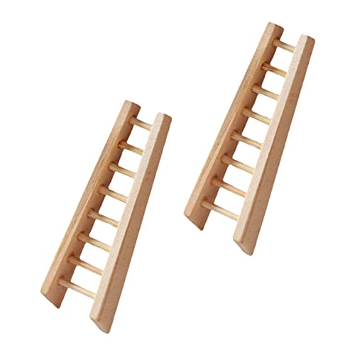 KONTONTY 2Stücke Holzleiter für Puppenhäuser Exquisites Dekorationszubehör für Modelle Stilvolle und Langlebige Miniaturmöbel für Kreative Spielwelten KONTONTY 2Stücke Holzleiter für Puppenhäuser Exquisites Dekorationszubehör für Modelle Stilvolle und Langlebige Miniaturmöbel für Kreative Spielwelten von KONTONTY