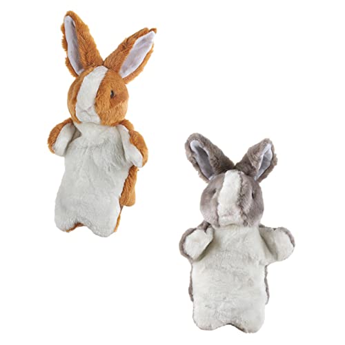 KONTONTY 2Stücke Kaninchen Handpuppe Interaktive Puppen Für Pädagogisches Kreativität Und Kommunikationsfähigkeiten Aus Hochwertigem Material Für Geschichten von KONTONTY