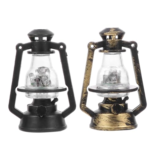 KONTONTY 2Stücke Kerosinlampen LED Simulation Laternen für Puppenhaus Deko Umweltfreundliches Design Schüttelaktivierung für Kinderspielzeug und Miniaturszenen KONTONTY 2Stücke Kerosinlampen LED Simulation Laternen für Puppenhaus Deko Umweltfreundliches Design Schüttelaktivierung für Kinderspielzeug und Miniaturszenen von KONTONTY