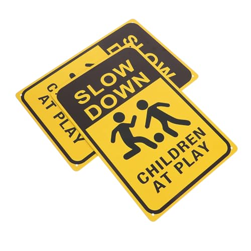 KONTONTY 2Stücke Langsame Am Spiel Sicherheitswarnschild aus Robustem für Rasen Garten und Nachbarschaften Auffällige Farben für Mehr bei Spielenden Kindern KONTONTY 2Stücke Langsame Am Spiel Sicherheitswarnschild aus Robustem für Rasen Garten und Nachbarschaften Auffällige Farben für Mehr bei Spielenden Kindern von KONTONTY