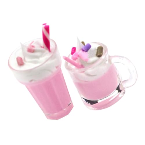 KONTONTY 2Stücke Puppenhaus Teilig Realistische Erdbeer Milchshake für Hausdekoration Hochwertiges Harzmodell für Rollenspiele und Foto Requisiten KONTONTY 2Stücke Puppenhaus Teilig Realistische Erdbeer Milchshake für Hausdekoration Hochwertiges Harzmodell für Rollenspiele und Foto Requisiten von KONTONTY