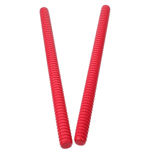 KONTONTY 2Stücke Rhythmusstöcke aus Holz Lummi Sticks für Percussion Instrument für Musikalische Früherziehung Rot Langlebig und Sicher für Jungen von KONTONTY