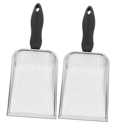 KONTONTY 2Stücke Teiliges Strandnetzschaufel mit Mesh-Design Sandsieb für Muscheln und Sandfilter Tragbar und Handlich für Strandspielzeug und Lebensmittel von KONTONTY