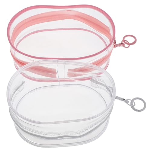 KONTONTY 2Stücke Tragbare Transparente Display Taschen für Puppen PVC Organizer für Mini Figuren Sammleraufbewahrung für Kinderwagen Installieren von KONTONTY