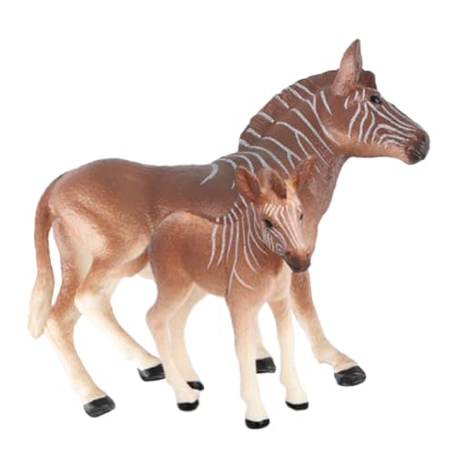 KONTONTY 2Stücke Zebrass Modell aus Realistische Simulationstierschmuck Figuren für Dekoration und Pädagogische Zwecke für Garten Tisch Lehrmodell von KONTONTY