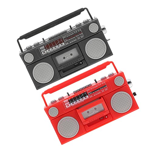 KONTONTY 2pcs Retro -Stil -Radio -Modelle Mini House Tiny Radio Crafts Dekorative Kleine Radiomodelle Ornamente von KONTONTY