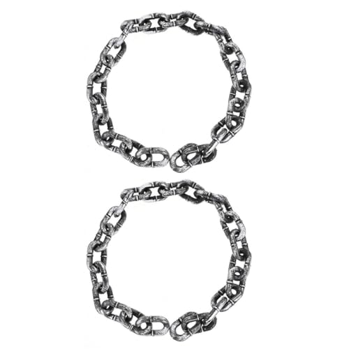 KONTONTY 2 Stücke Halloween Dacoratin Dekorationen Kunststoff Kette Prop Gefälschte Kette Für Halloween von KONTONTY